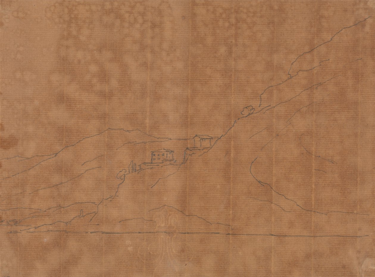 Vily na svahu od John Robert Cozens