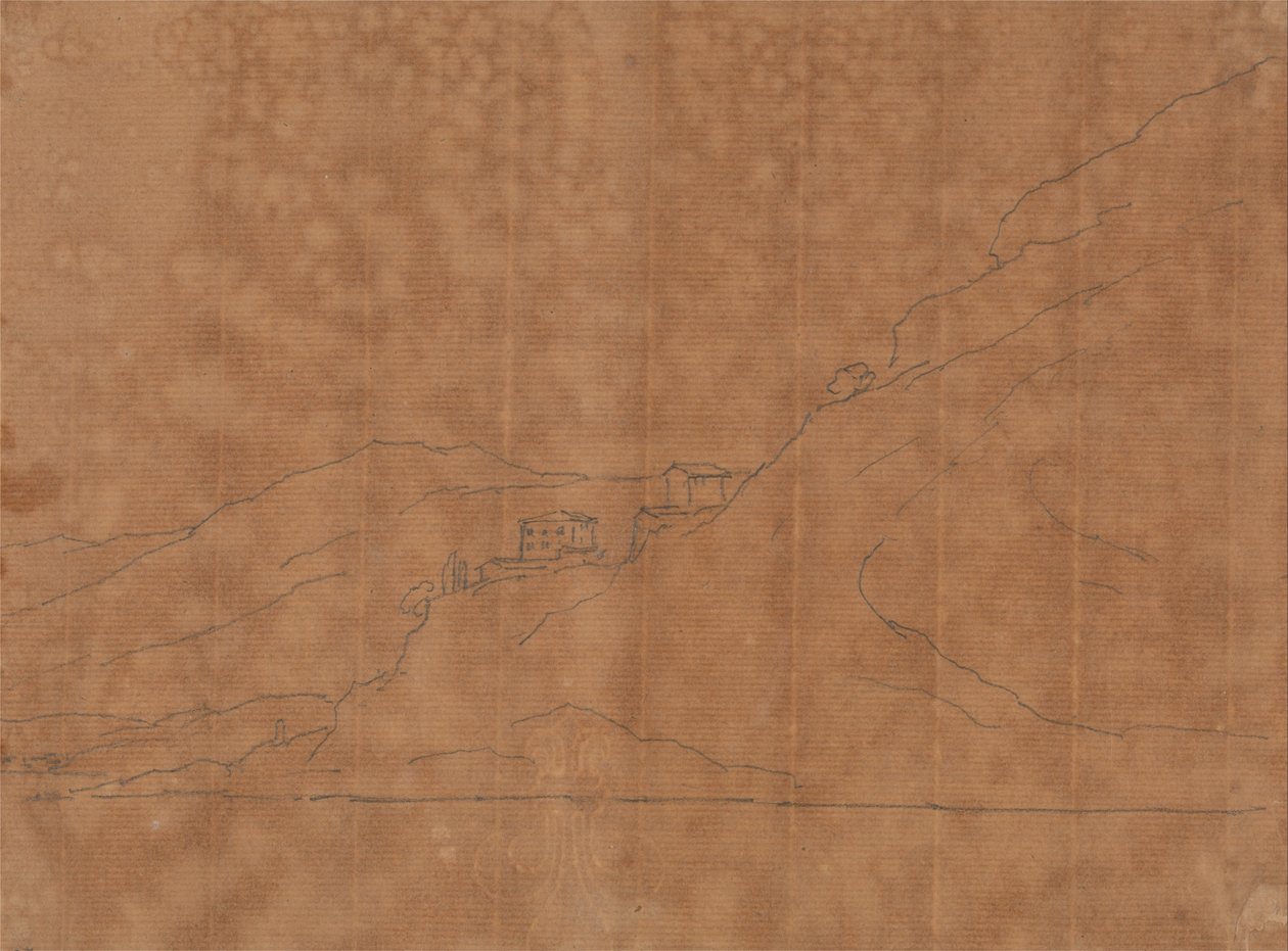 Vily na svahu od John Robert Cozens