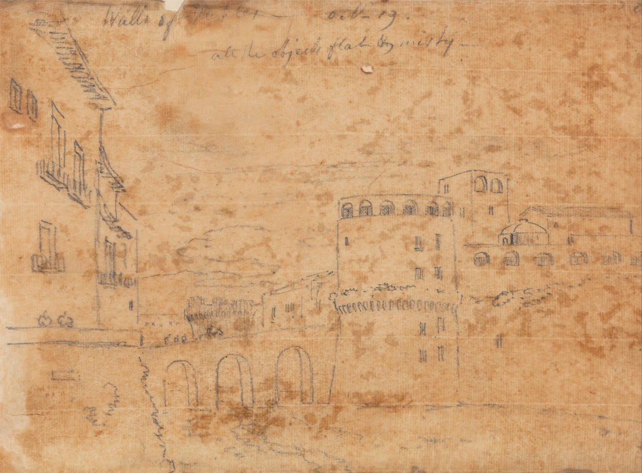 Neapolské hradby, 19. října od John Robert Cozens