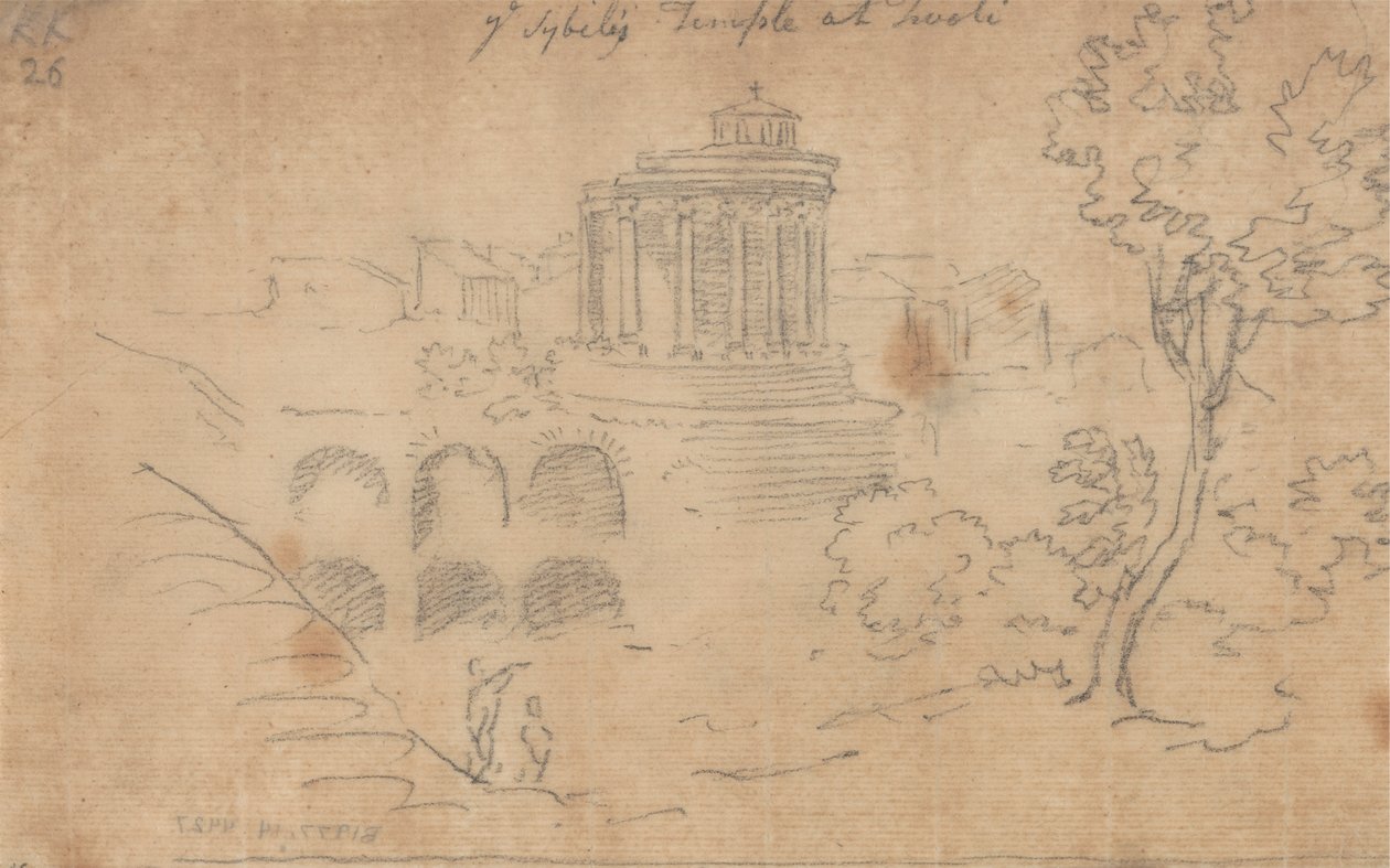 Ye Sybilin chrám v Tivoli od John Robert Cozens