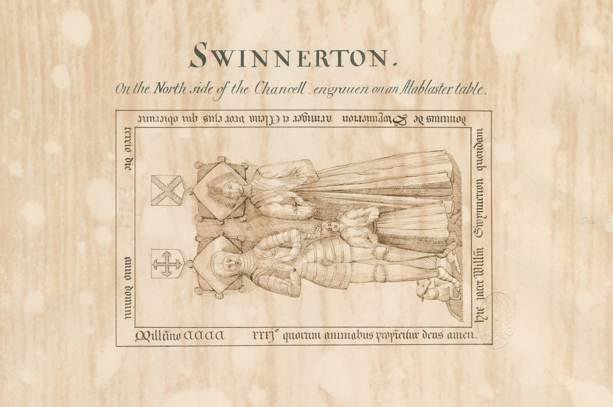 Swynnerton Church – Památník Williama Swynnertona: kresba perem a tuší, nd [19. století] (kresba) od John Robert Fernyhough