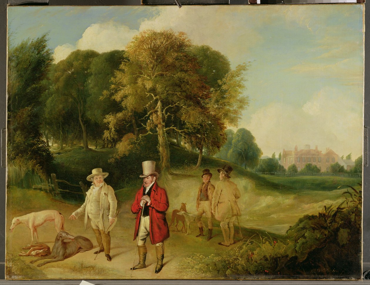 J. M. W. Turner (1775-1851) a Walter Ramsden Fawkes (1769-1825) ve Farnley Hall, kolem 1820-24 od John Robert Wildman