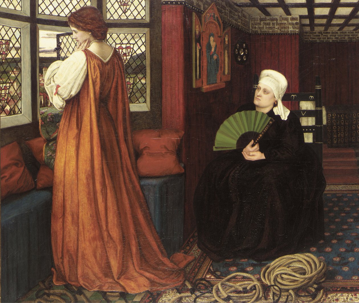 Předrafaelské obrazy: Julie a její sestra (Juliette et sa nourrice) par Stanhope (Spencer-Stanhope), John Roddam (1829-1908). Olej na plátně od John Roddam Spencer Stanhope