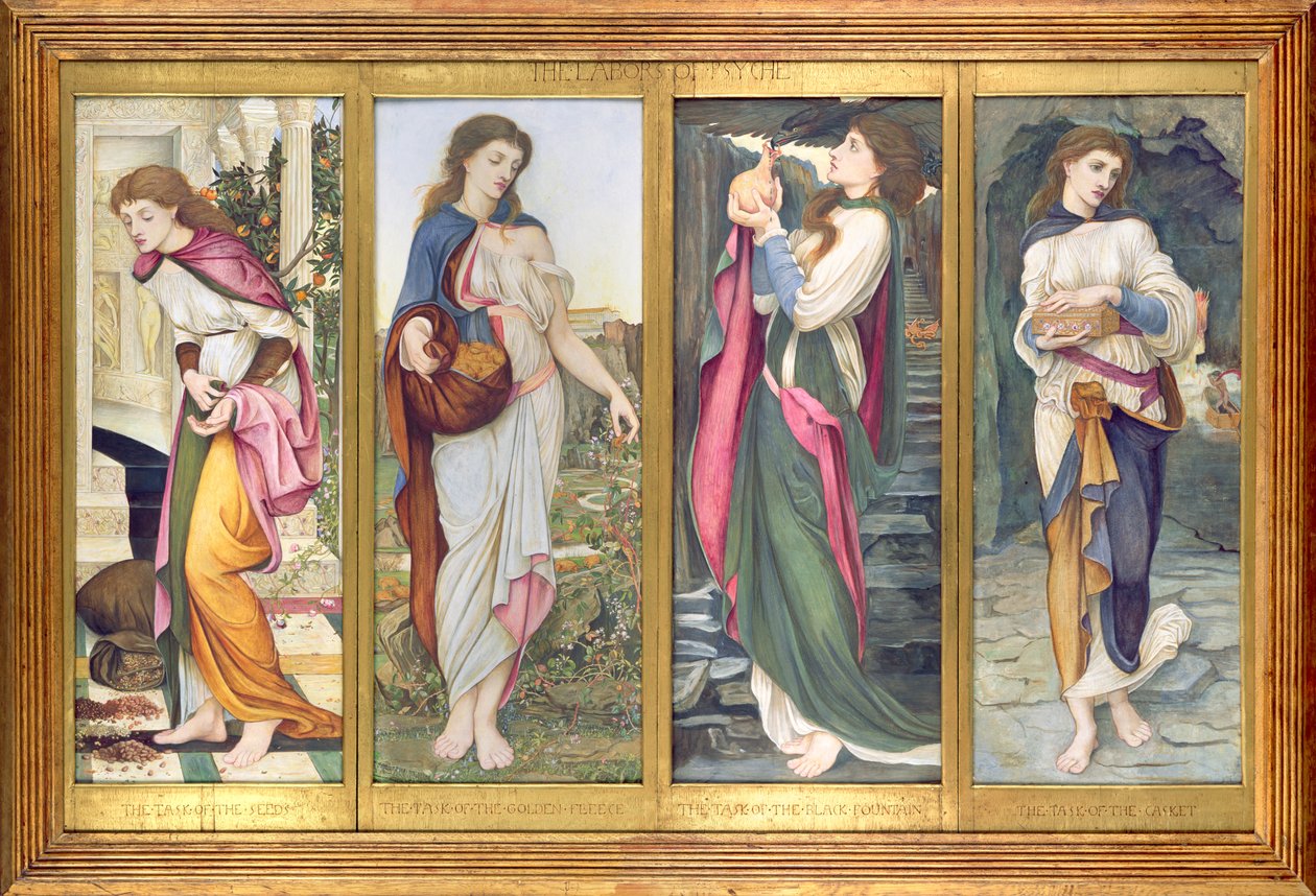 The Labors of Psyche, 1873 (tempera na panelu) od John Roddam Spencer Stanhope