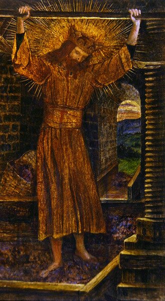 The Wine Press, cca 1860 (akvarel, kvaš a zlatá barva na papíře) od John Roddam Spencer Stanhope