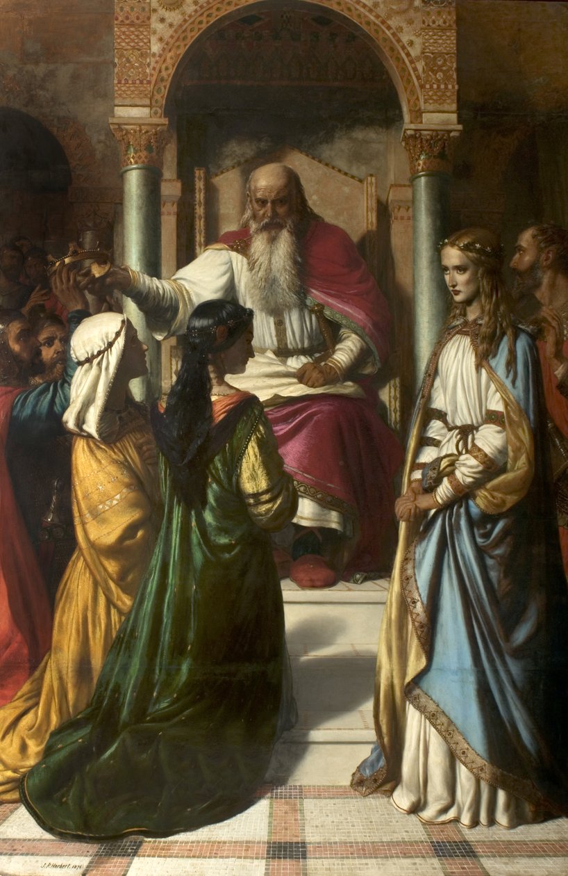 Lear a Cordelie, 1876 od John Rogers Herbert