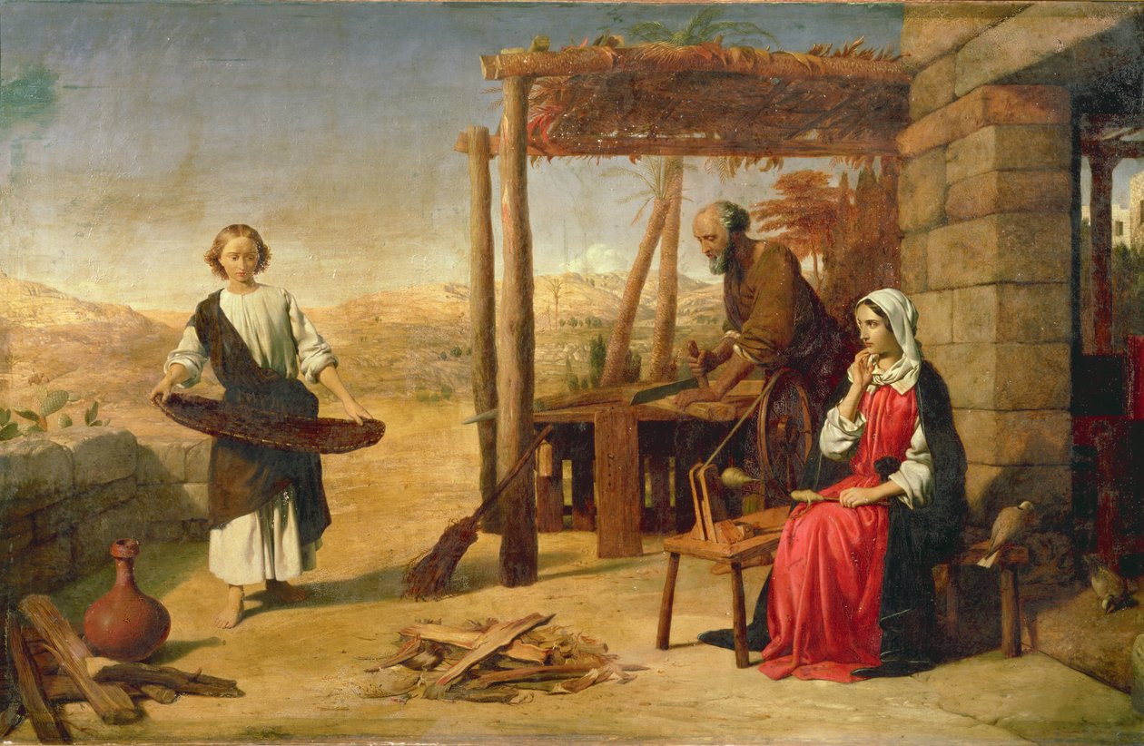 Náš Spasitel poddaný svým rodičům v Nazaretu, 1860 od John Rogers Herbert