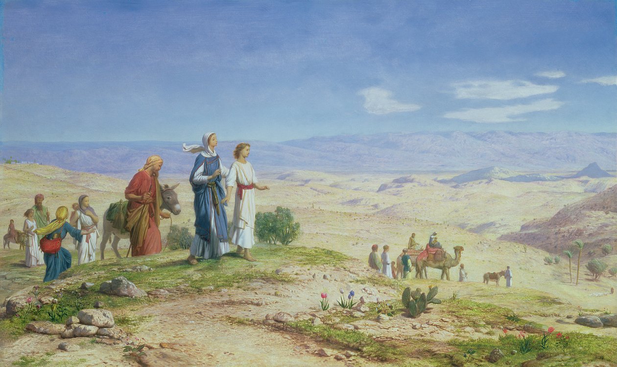 Mimo Jeruzalém, 1878 (olej na plátně na palubě) od John Rogers Herbert
