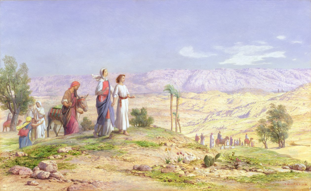 Svatá rodina se blíží k Jeruzalému z Nazareta, 1878 (olej na desce) od John Rogers Herbert