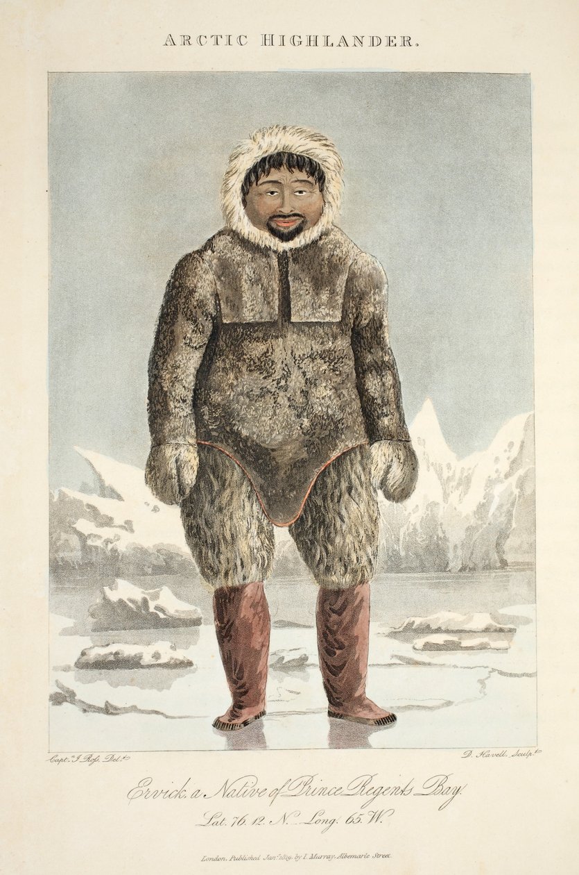 Arctic Highlander, Ervick, rodák z Prince Regents Bay, ilustrace z 