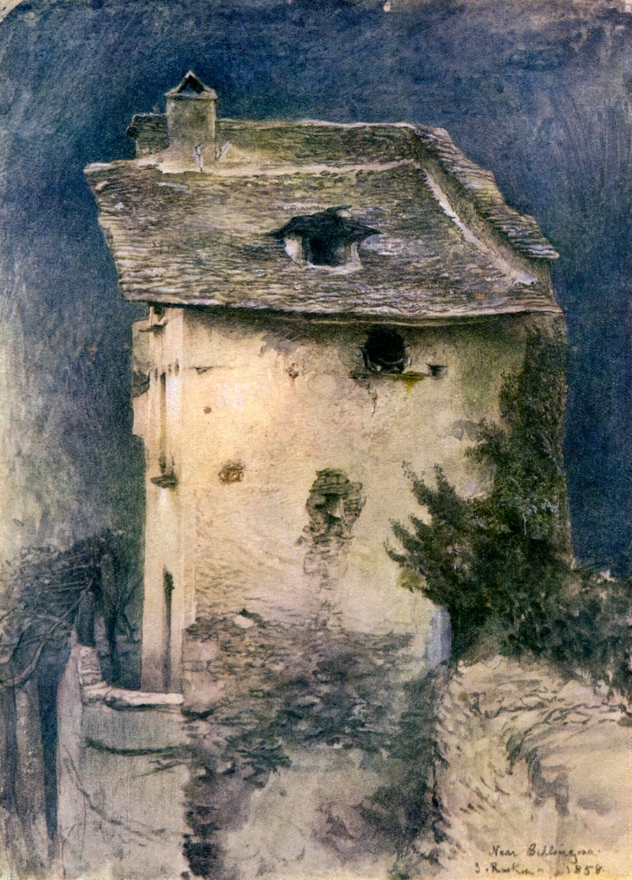 Zchátralá chalupa, 19. století. od John Ruskin