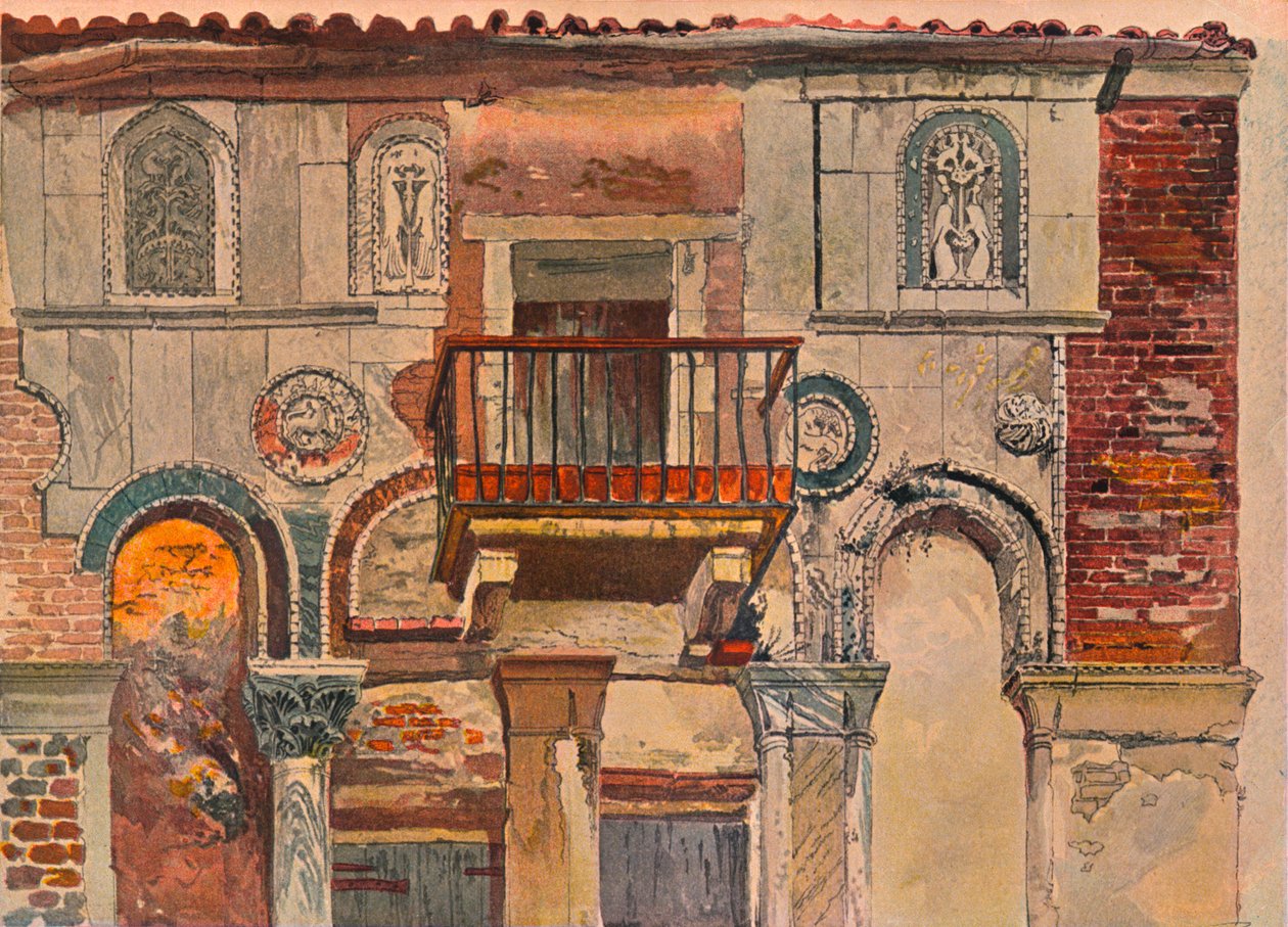 Fondaco De Turchi, Benátky, c1853 od John Ruskin