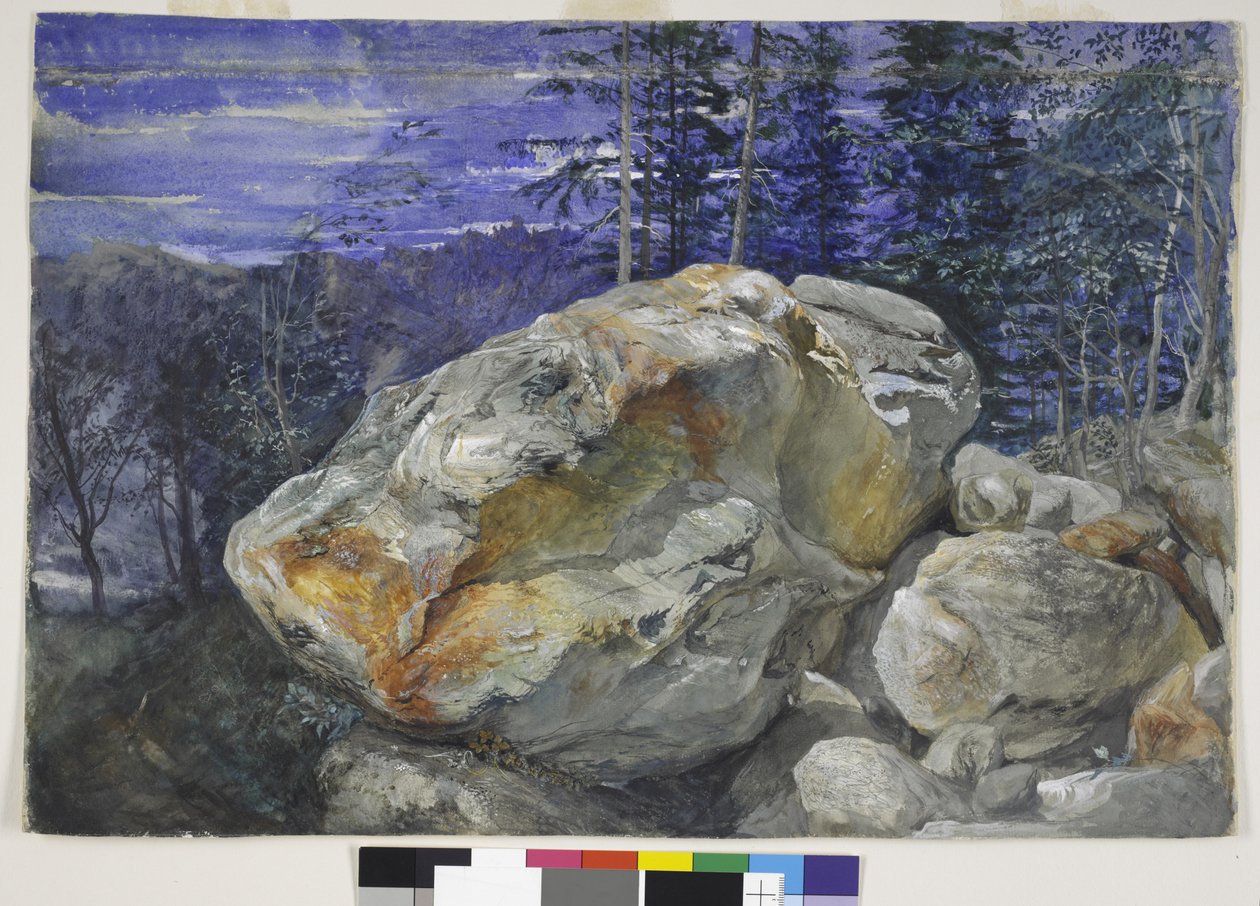 Fragment of the Alps, c.1854-56 (wc & kvaš přes tužku na papíře) od John Ruskin