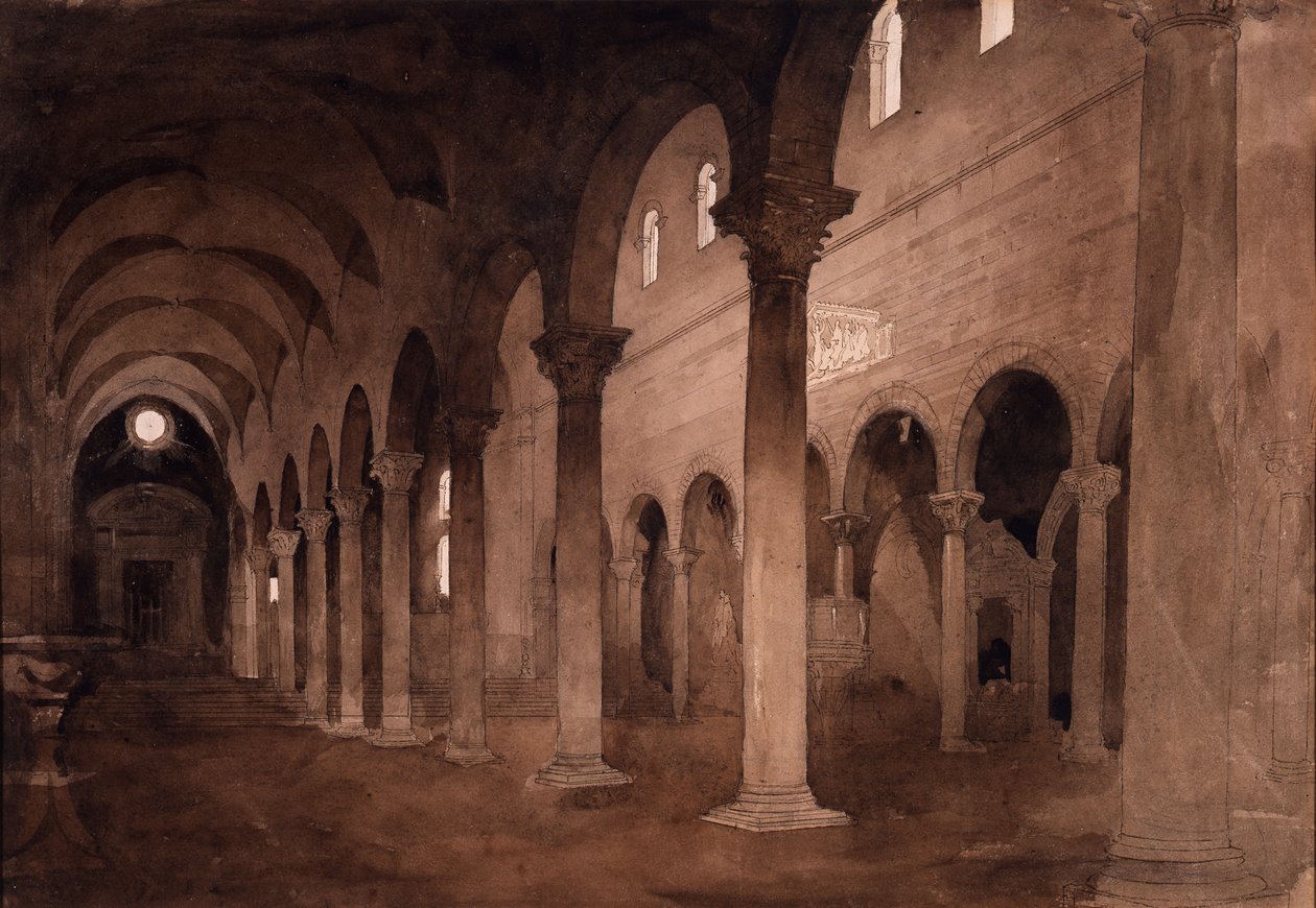 Interiér San Frediano, Lucca od John Ruskin