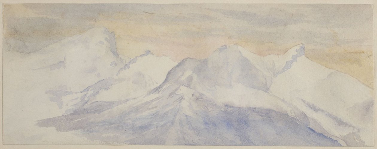 Zasněžené Alpy od John Ruskin