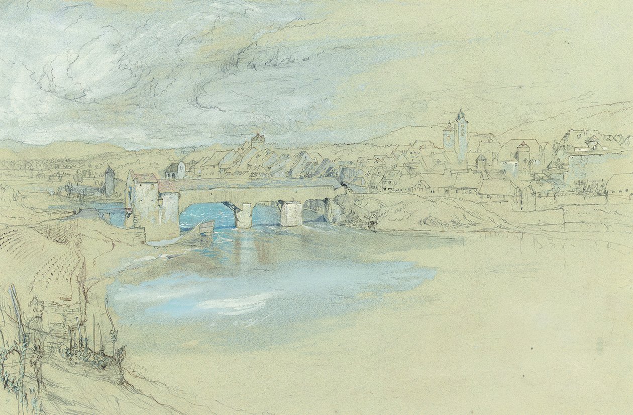 Most Rheinfelden, Švýcarsko od John Ruskin