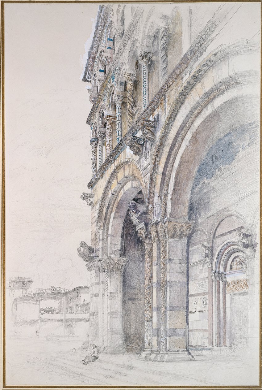 Duomo of San Martino, Lucca, červenec-srpen 1874 od John Ruskin
