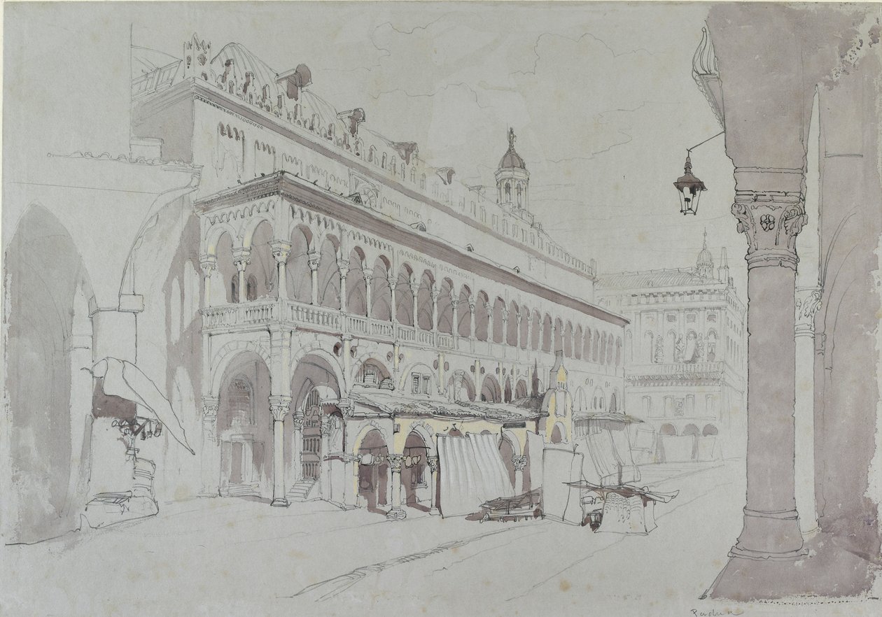 Palazzo della Ragione a Piazza delle Erbe, Padova, květen 1841 od John Ruskin
