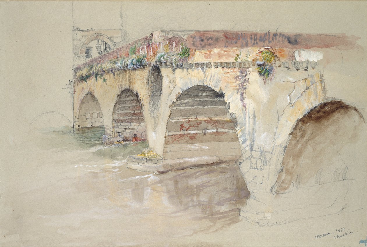 Ponte della Pietra, Verona, 14.–17. června 1869 od John Ruskin