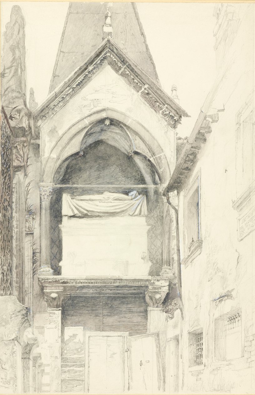 Hrobka Cangrande I della Scala, Verona, 28. května - 29. června 1869. od John Ruskin