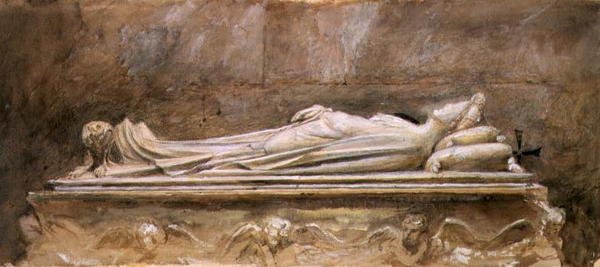 Hrobka Ilaria del Carretto Guinigi, katedrála Lucca od John Ruskin