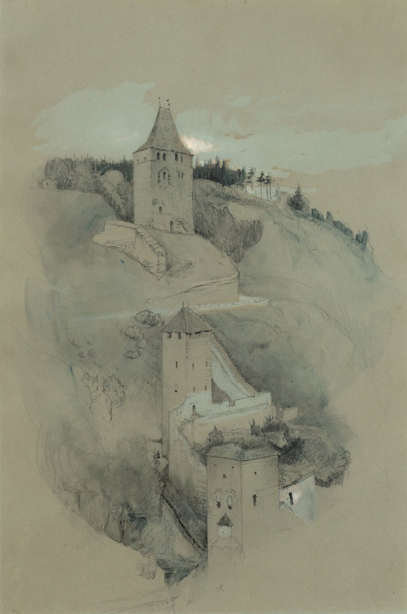 Věže ve Fribourgu, Švýcarsko od John Ruskin