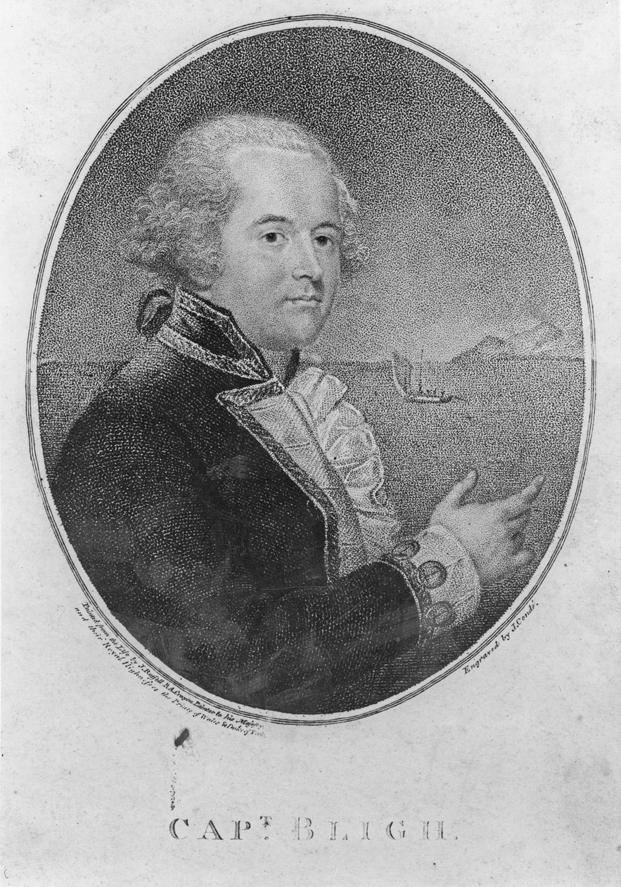 Kapitán William Bligh, rytý John Conde (rytina) od John Russell