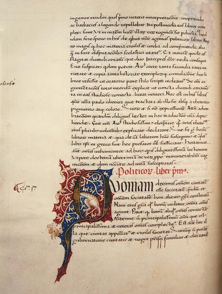 Ms.228, f.90v: Stránka z Aristotelovy 