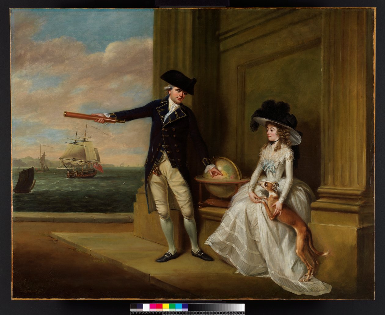 Portrét kapitána a paní Hardcastle, 1785 od John Russell