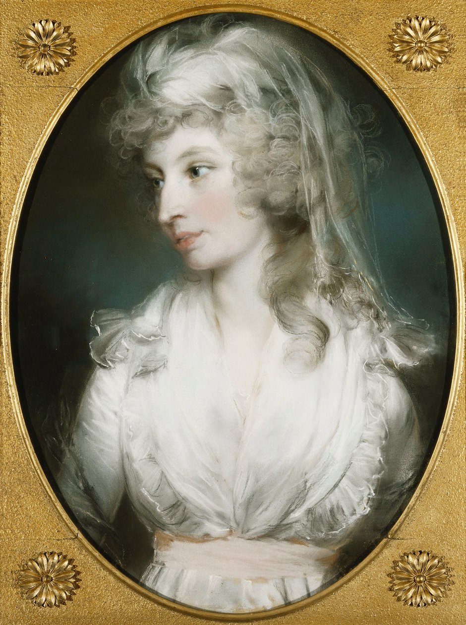 Portrét Mary Wood, 1794 od John Russell