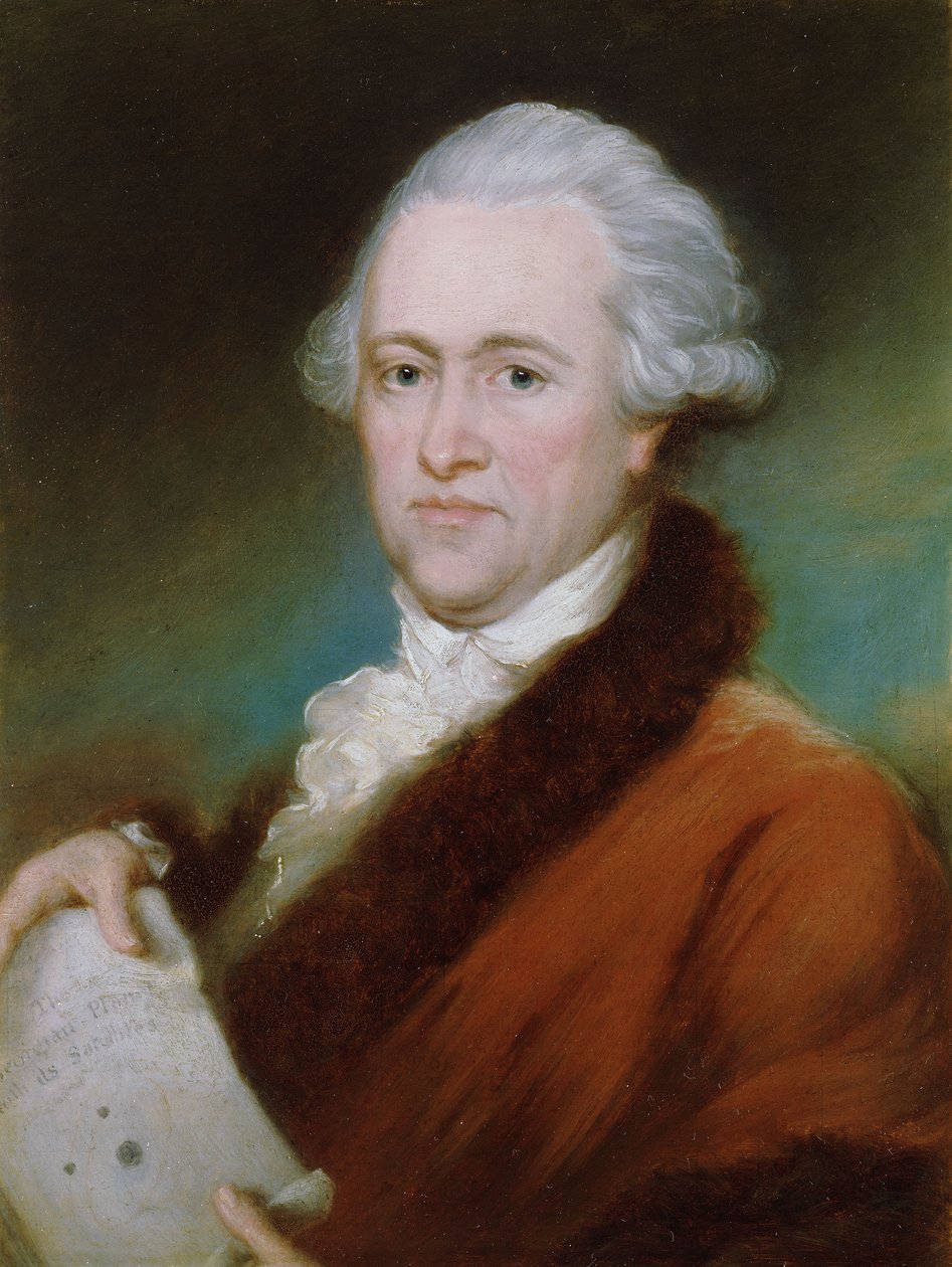 Sir William Herschel (1738-1822), asi 1795 (olej na desce) od John Russell
