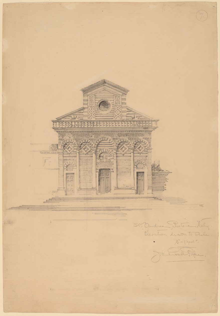 Svatá Andrea, Pistoia od John Russell Pope