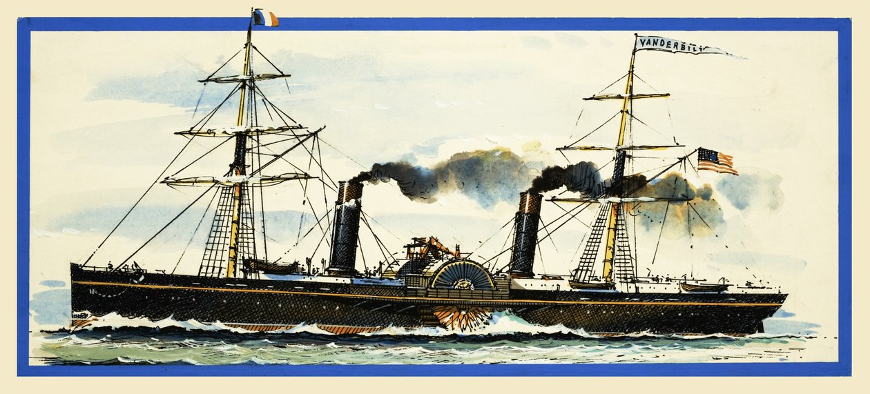 Americký pádlový parník Vanderbilt od John S. Smith