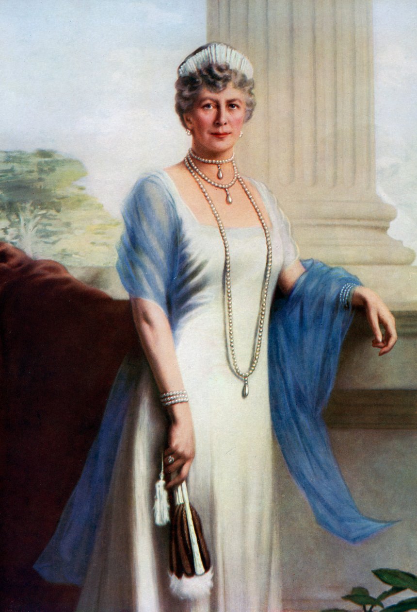 Mary of Teck, královna choť George V Spojeného království, 1937 od John Saint Helier Lander