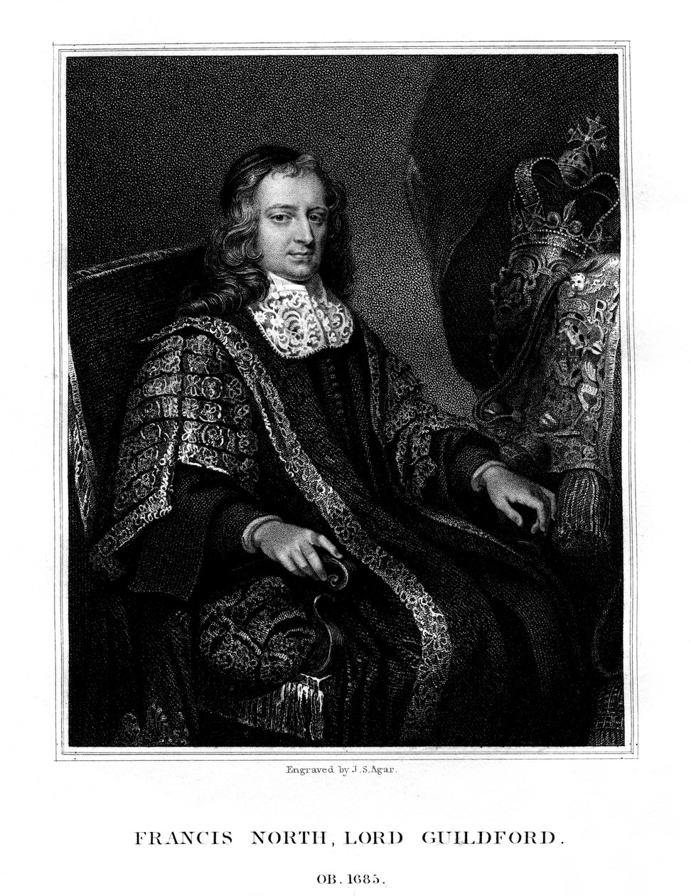 Francis North, první baron Guilford, 1823. od John Samuel Agar