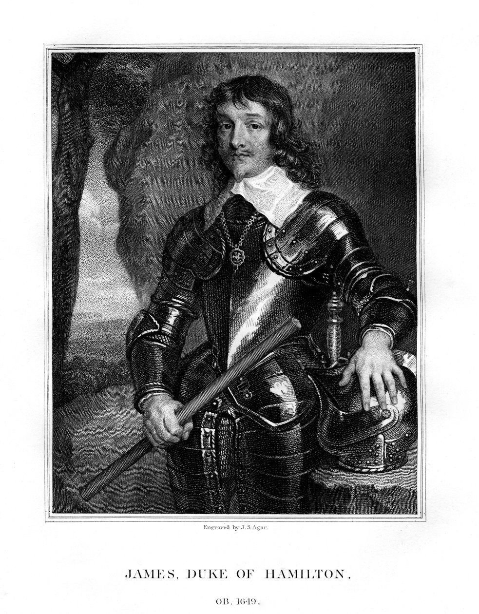 James Hamilton, 1. vévoda z Hamiltonu, skotský šlechtic, 1823. od John Samuel Agar