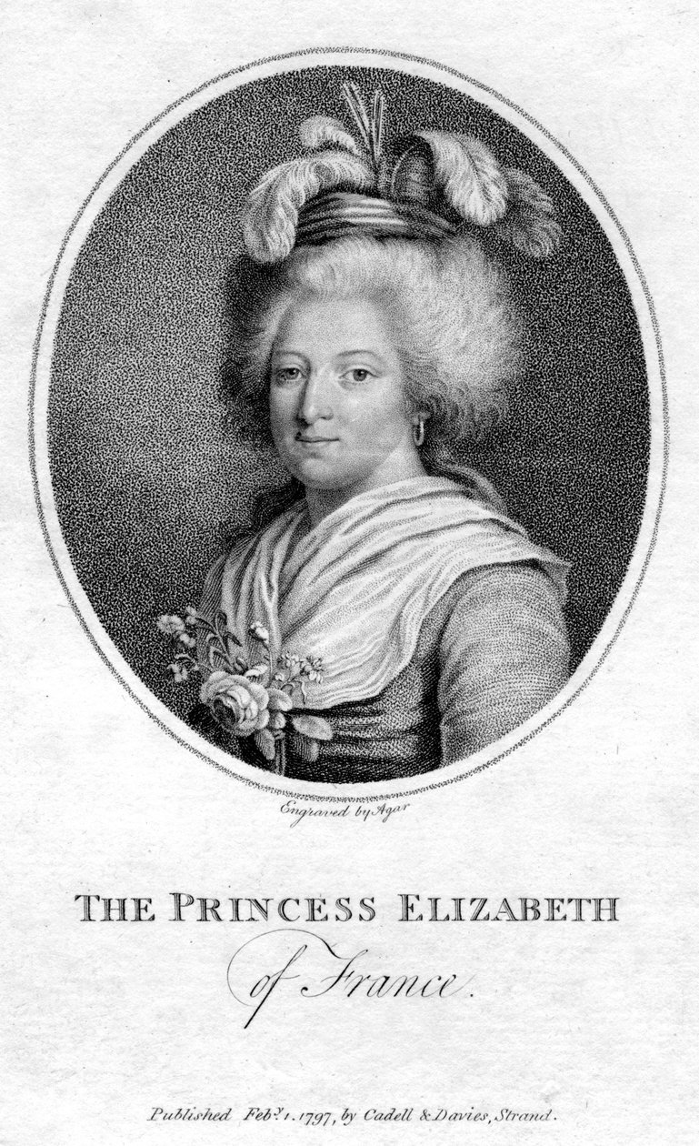 Francouzská princezna Alžběta, 1797 od John Samuel Agar