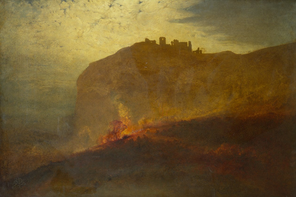 Hrad Carreg Cennen od John Samuel Raven