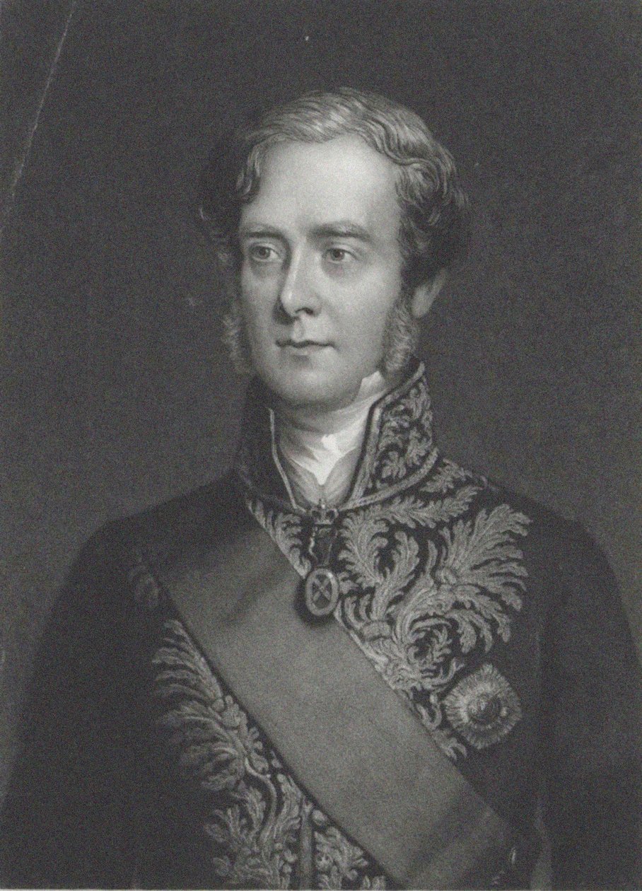 Portrét George Villierse, 4. hraběte z Clarendonu 1800-1870. od John Sartain