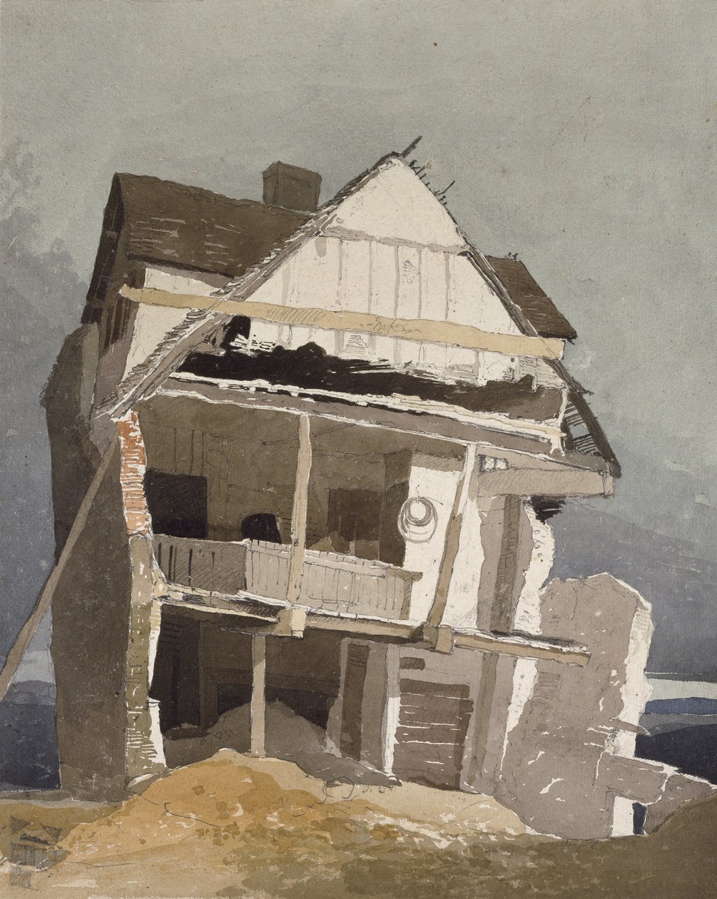 Zničený dům, 19. století od John Sell Cotman