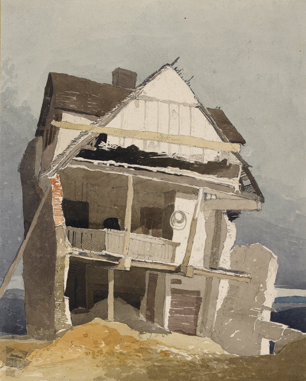 Zničený dům, c1800-1840 od John Sell Cotman