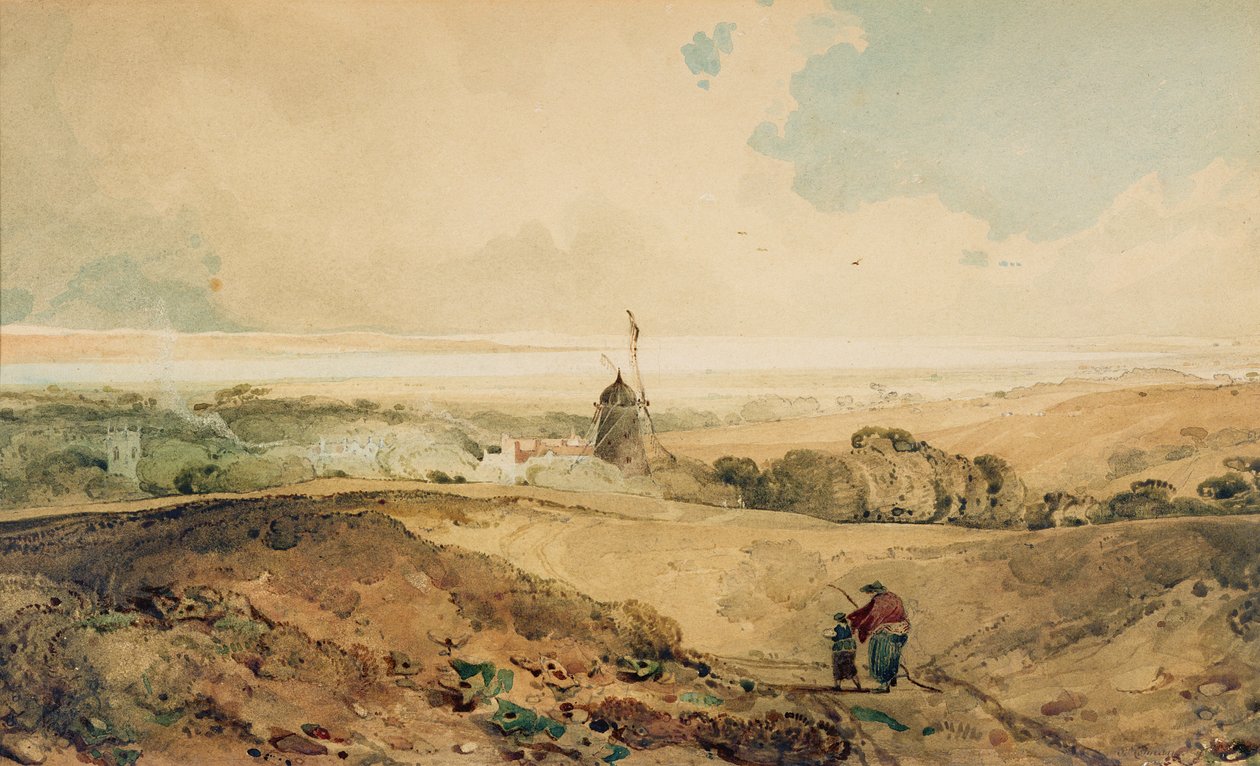 Pohled z Weltonu, Yorkshire od John Sell Cotman