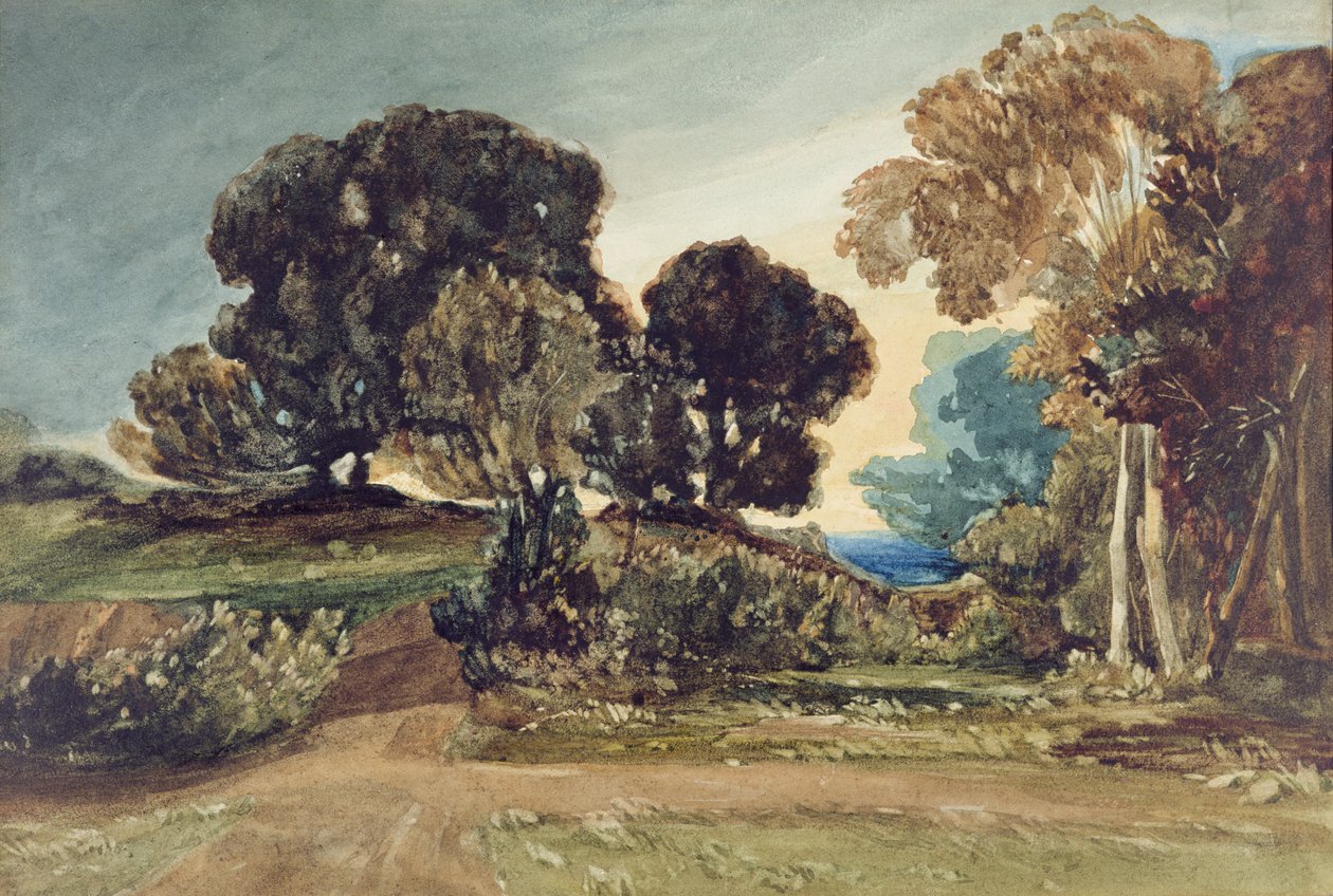 Zalesněný park (akvarel na papíře) od John Sell Cotman