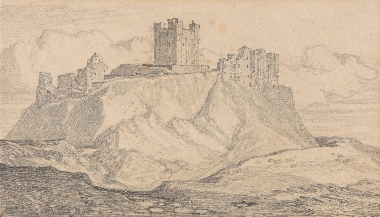 Hrad Bamburgh, Northumberland od John Sell Cotman