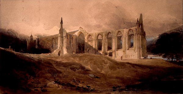 Bolton Abbey (akvarel na papíře) od John Sell Cotman