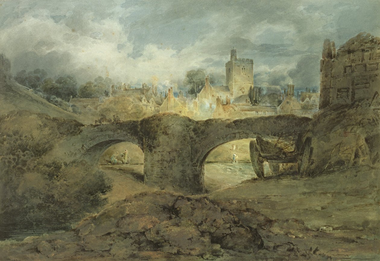 Brecknock, c.1801 (Wc s arabskou gumou na papíře) od John Sell Cotman