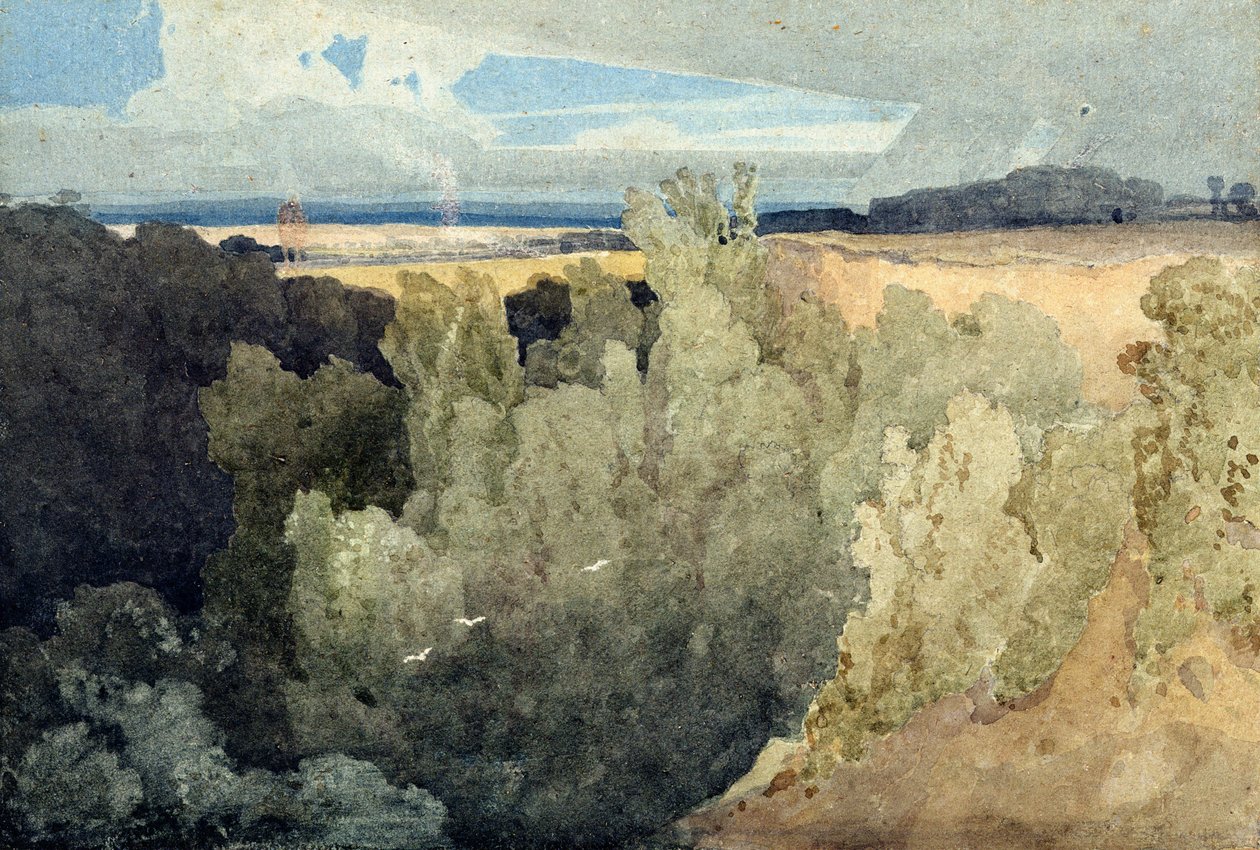 Brignall Banks on the Greta (tužka a akvarel) od John Sell Cotman