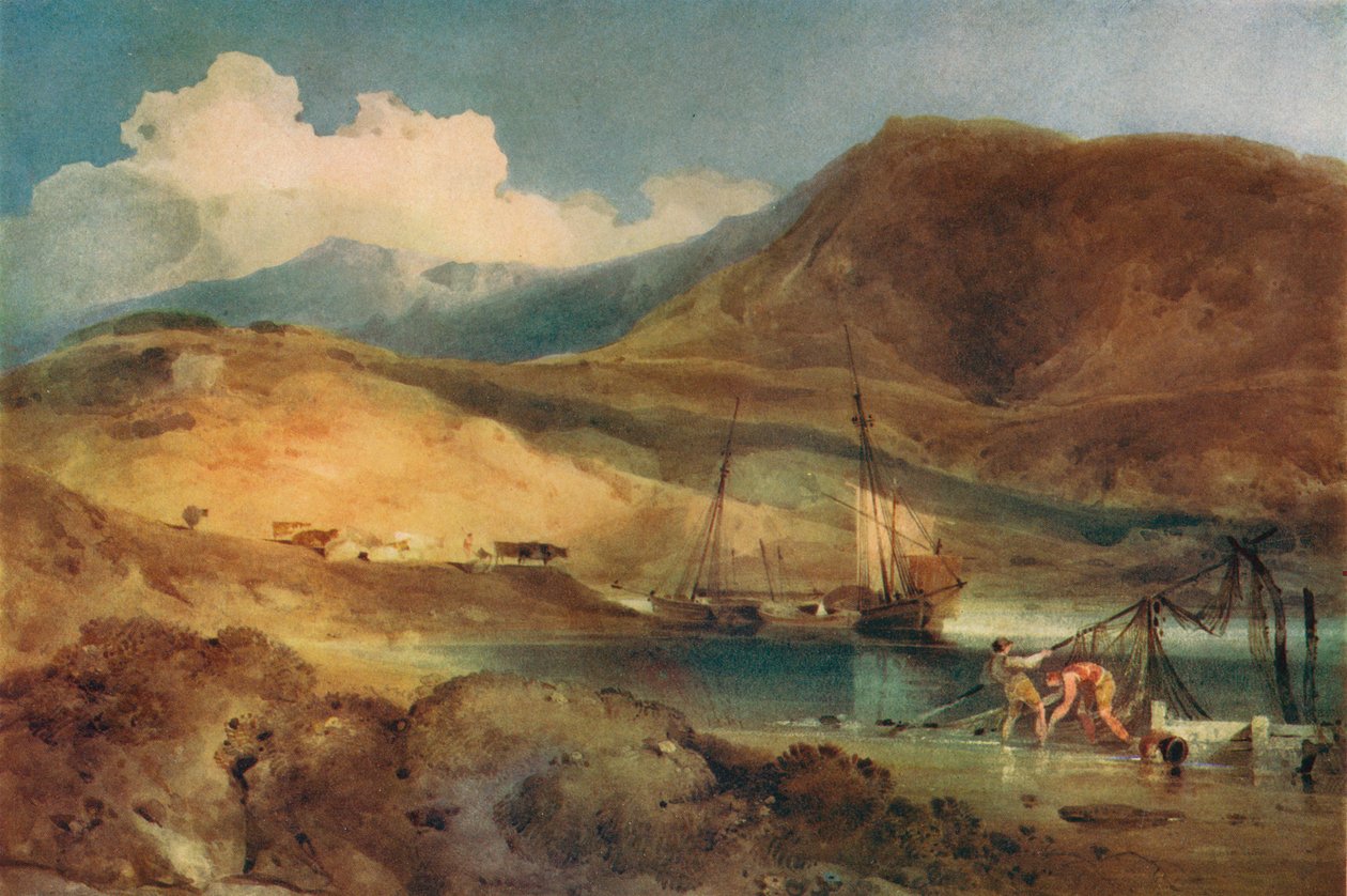 Cader Idris, z Barmouth Sands, 19. století od John Sell Cotman