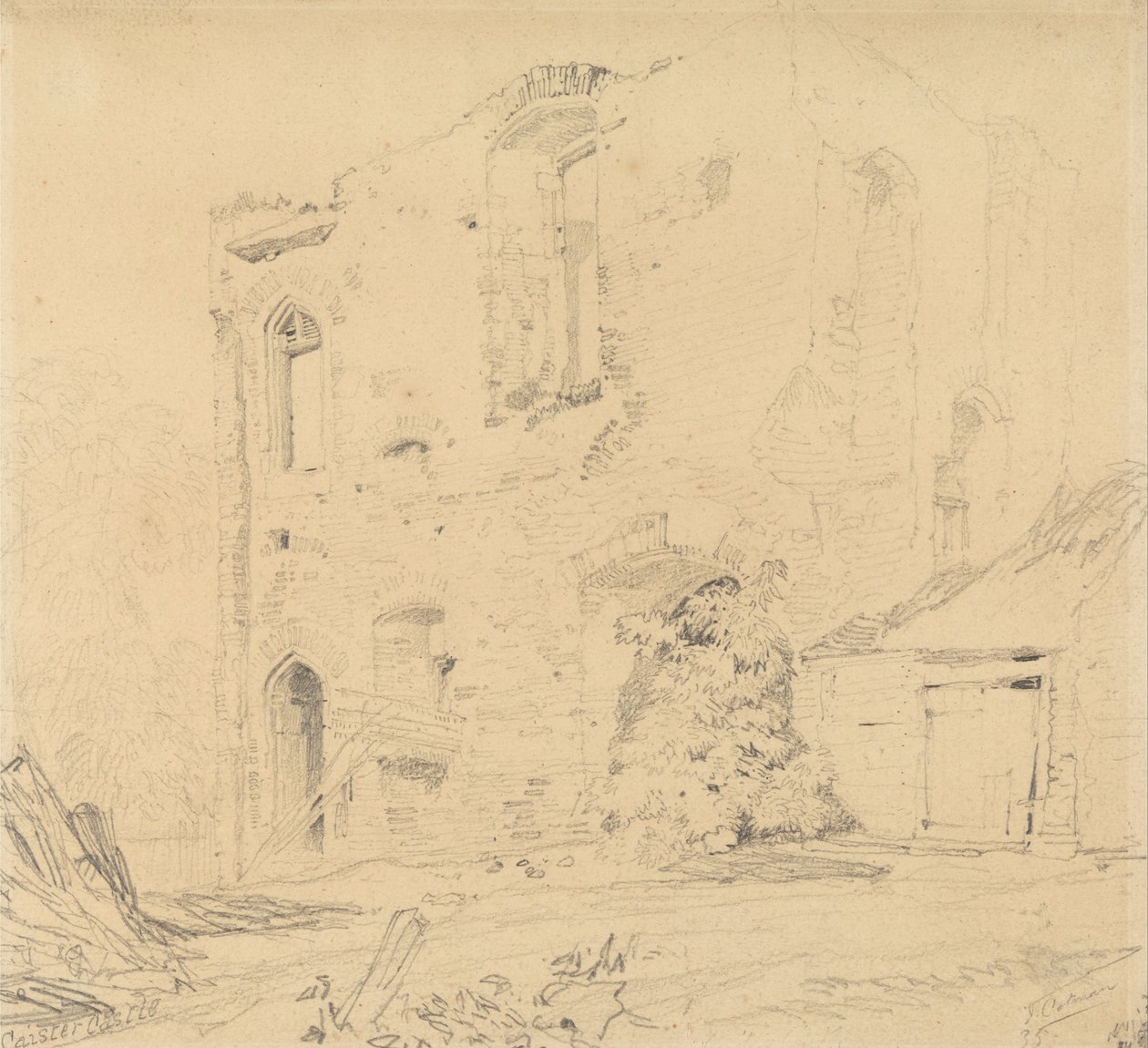 Hrad Caister, Norfolk od John Sell Cotman