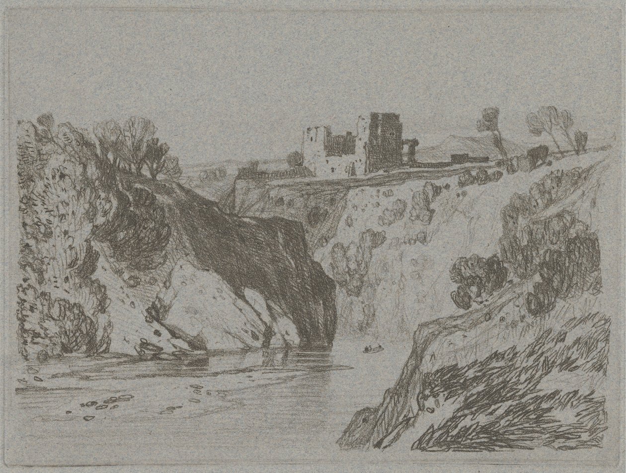Hrad nad skalnatou soutěskou od John Sell Cotman